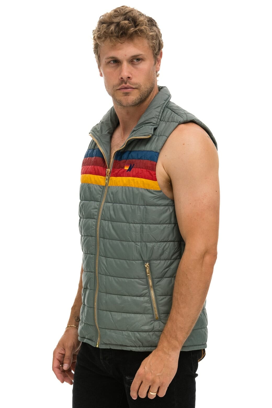 Retro MENS 4 STRIPE VEST - SEDONA
