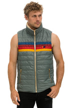 Retro MENS 4 STRIPE VEST SHERPA - SEDONA