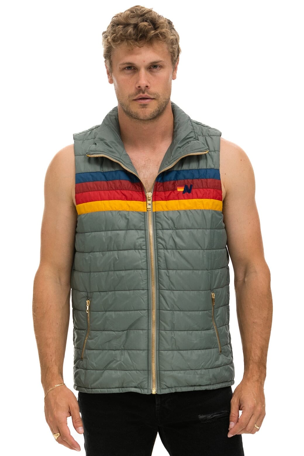 Retro MENS 4 STRIPE VEST - SEDONA
