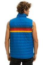 Retro MENS 4 STRIPE VEST - SNORKEL BLUE