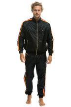 Retro MENS 4 STRIPE WIND PANT - BLACK