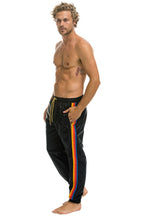 Retro MENS 4 STRIPE WIND PANT - BLACK