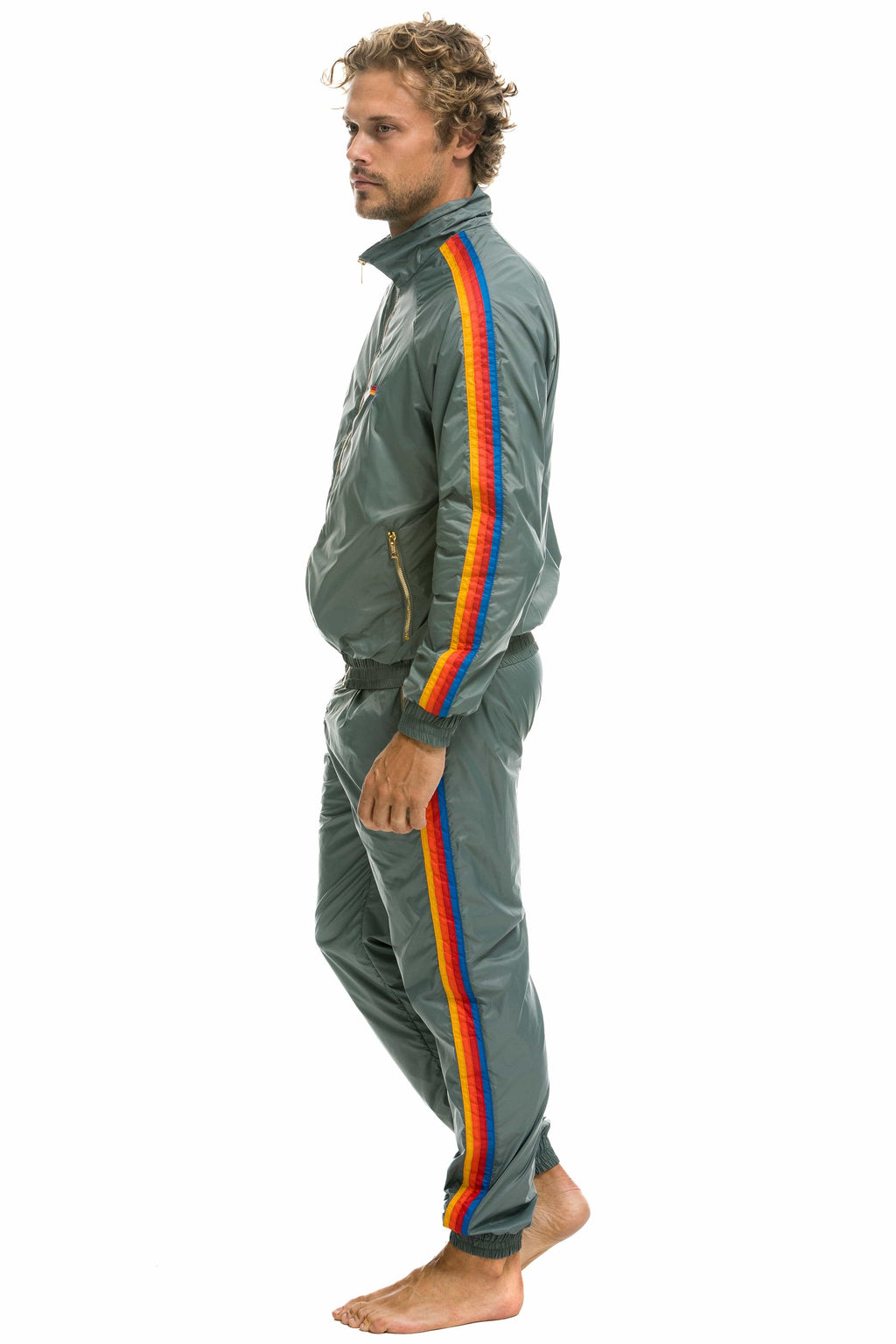 Retro MENS 4 STRIPE WIND PANT - SEDONA GREY