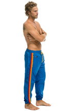 Retro MENS 4 STRIPE WIND PANT - SNORKEL BLUE