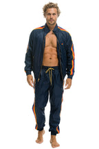 Retro MENS 4 STRIPE WINDBREAKER - NAVY