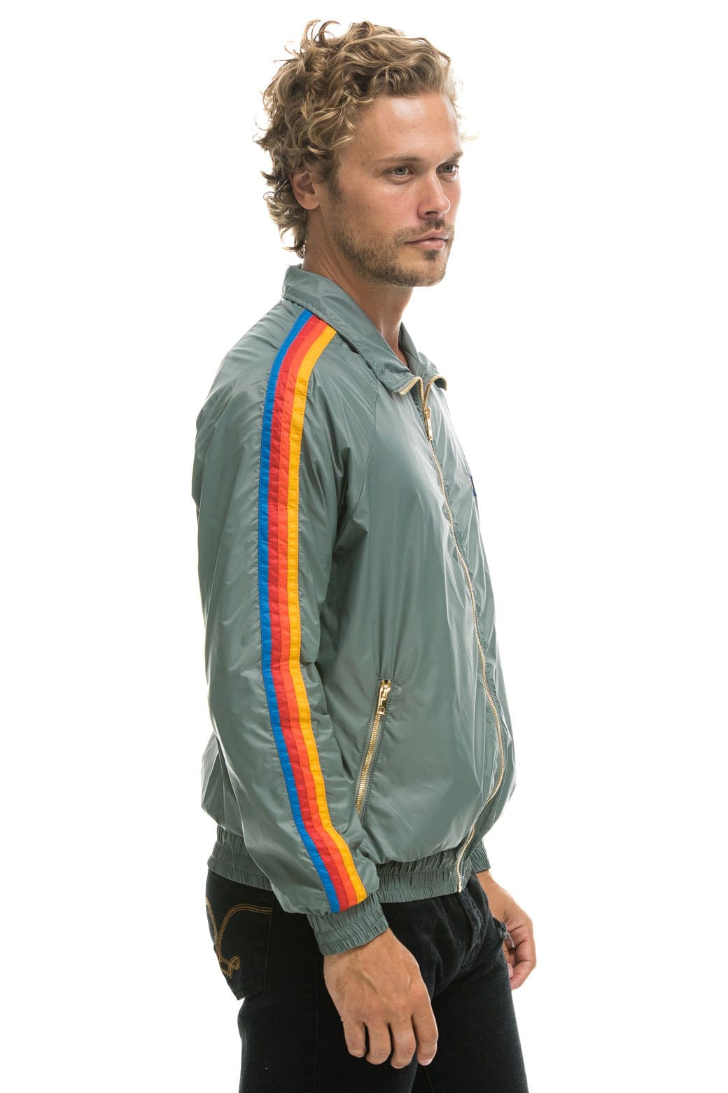 Retro MENS 4 STRIPE WINDBREAKER - SEDONA
