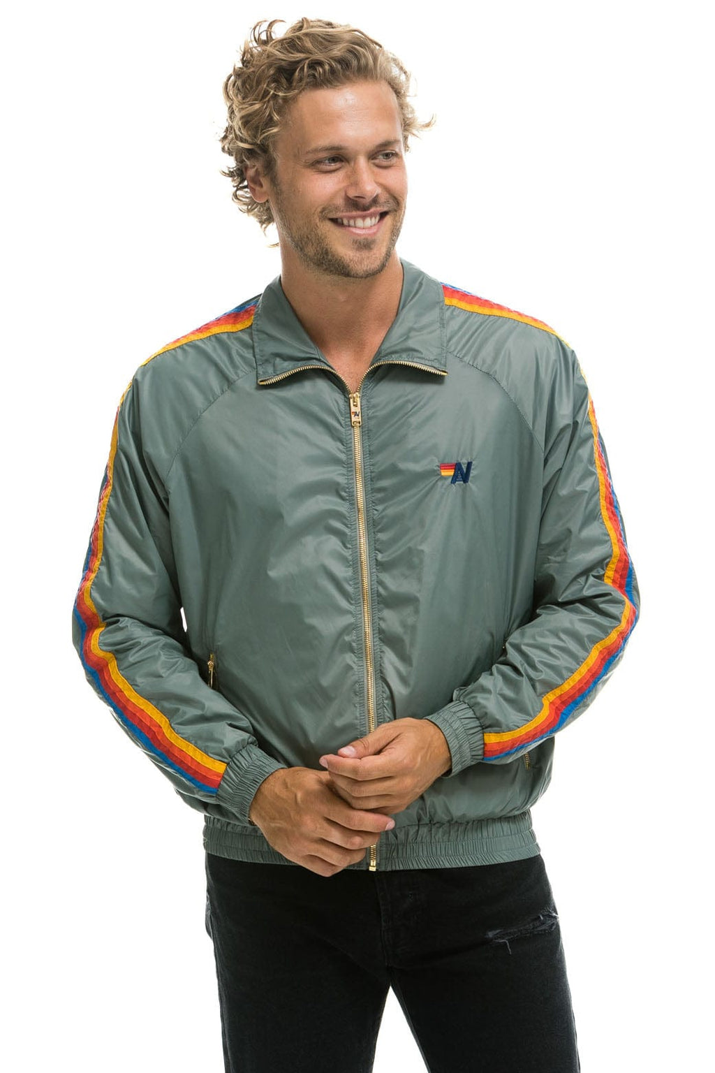 Retro MENS 4 STRIPE WINDBREAKER - SEDONA