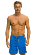 Retro MENS 5 STRIPE FLEX SHORTS 7 INCH - PARROT