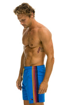 Retro MENS 5 STRIPE FLEX SHORTS 7 INCH - PARROT