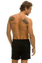 Retro MENS 5 STRIPE FLEX SHORTS - BLACK