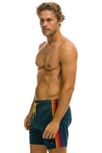 Retro MENS 5 STRIPE FLEX SHORTS - DEEP OCEAN