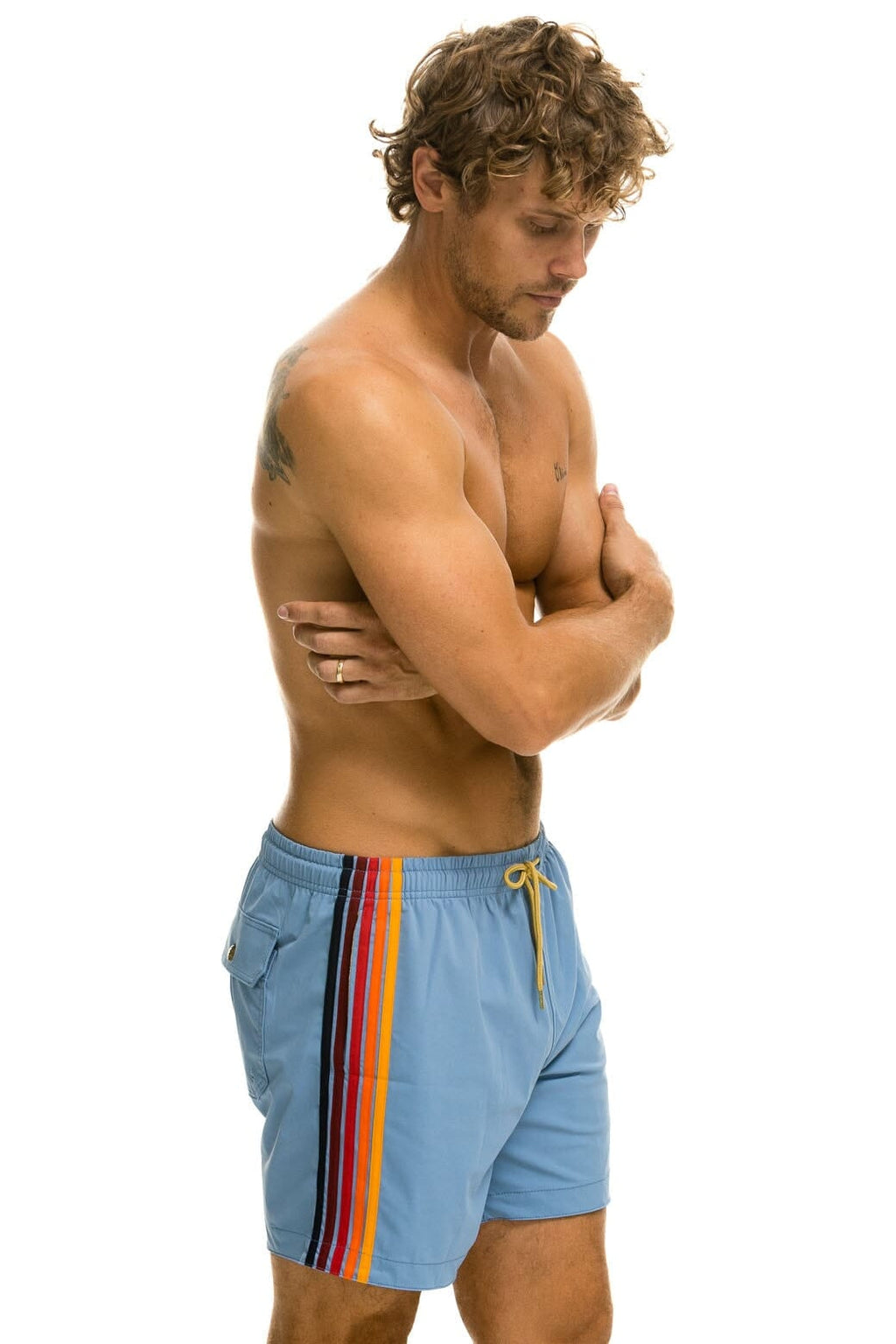 Retro MENS 5 STRIPE FLEX SHORTS - ISLANDA