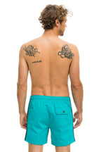 Retro MENS 5 STRIPE FLEX SHORTS - JADE