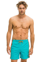 Retro MENS 5 STRIPE FLEX SHORTS - JADE