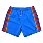 Retro MENS 5 STRIPE FLEX SHORTS - PARROT BLUE