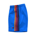 Retro MENS 5 STRIPE FLEX SHORTS - PARROT BLUE