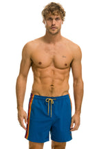 Retro MENS 5 STRIPE FLEX SHORTS - SEA
