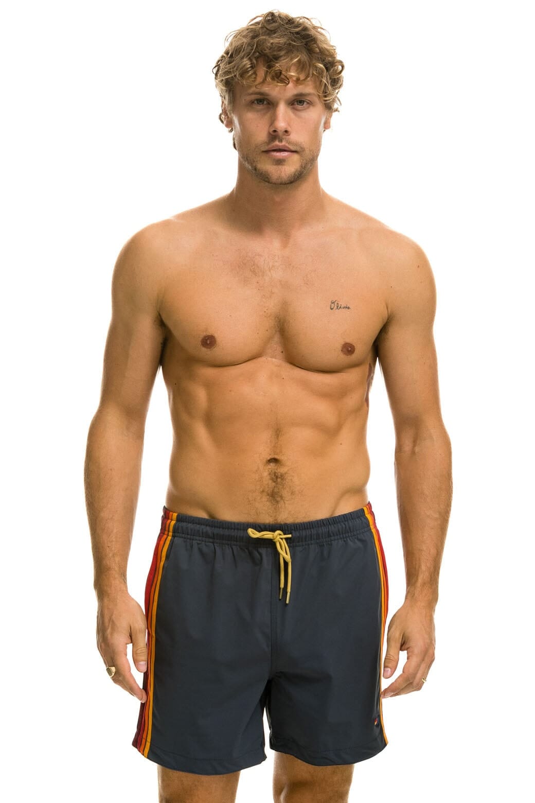 Retro MENS 5 STRIPE FLEX SHORTS - TITANIUM