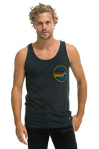 Retro MENS AVIATOR NATION VENICE TANK - CHARCOAL