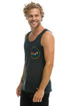Retro MENS AVIATOR NATION VENICE TANK - CHARCOAL