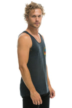 Retro MENS AVIATOR NATION VENICE TANK - CHARCOAL