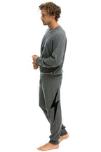 Retro MENS BOLT CASHMERE LIGHT SWEATER PANT - DEEP HEATHER BLACK BOLT
