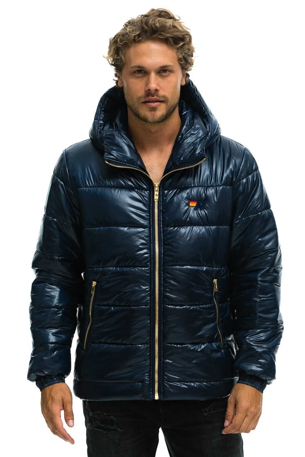 Retro BOLT LUXE TREKKER JACKET - GLOSSY NAVY