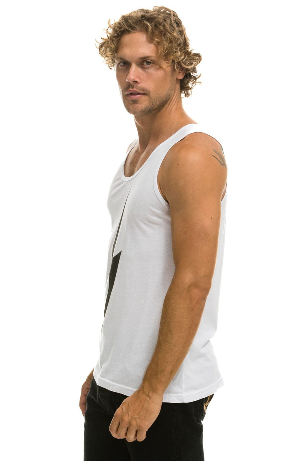 Retro MENS BOLT TANK - WHITE