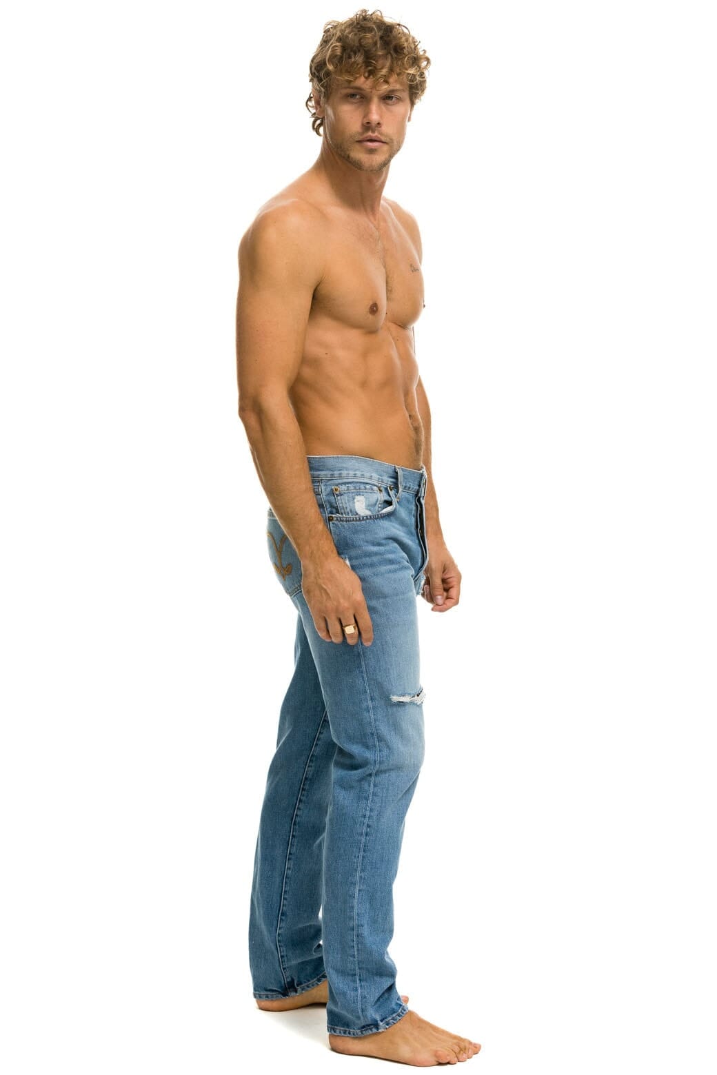 Retro MENS CLASSIC STRAIGHT LEG DENIM JEAN - SUPER LIGHT