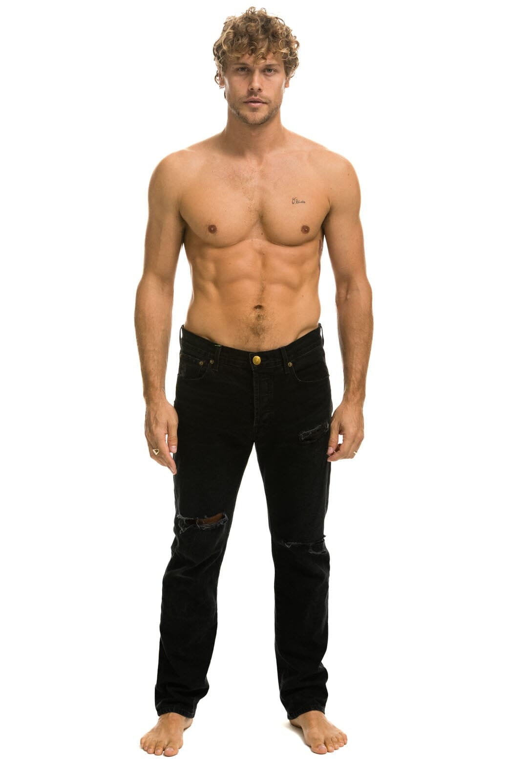 Retro MENS CLASSIC STRAIGHT LEG DENIM JEAN - VINTAGE BLACK