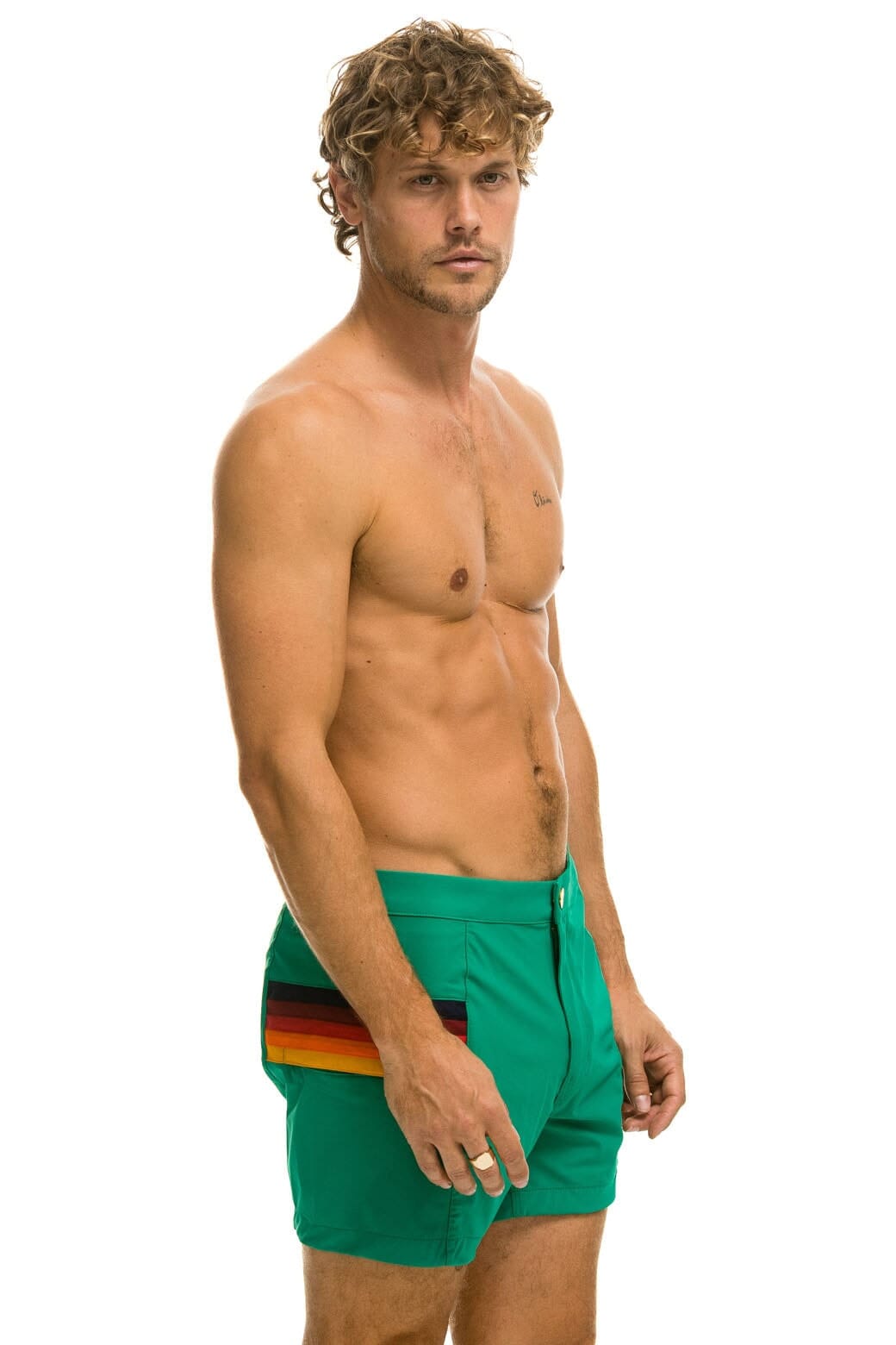 Retro MENS HORIZONTAL 5 STRIPE FLEX SHORTS - AMAZON