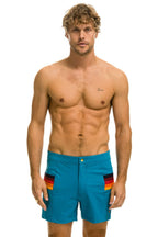 Retro MENS HORIZONTAL 5 STRIPE FLEX SHORTS - ANTIGUA
