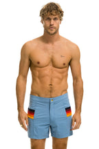 Retro MENS HORIZONTAL 5 STRIPE FLEX SHORTS - ISLANDA