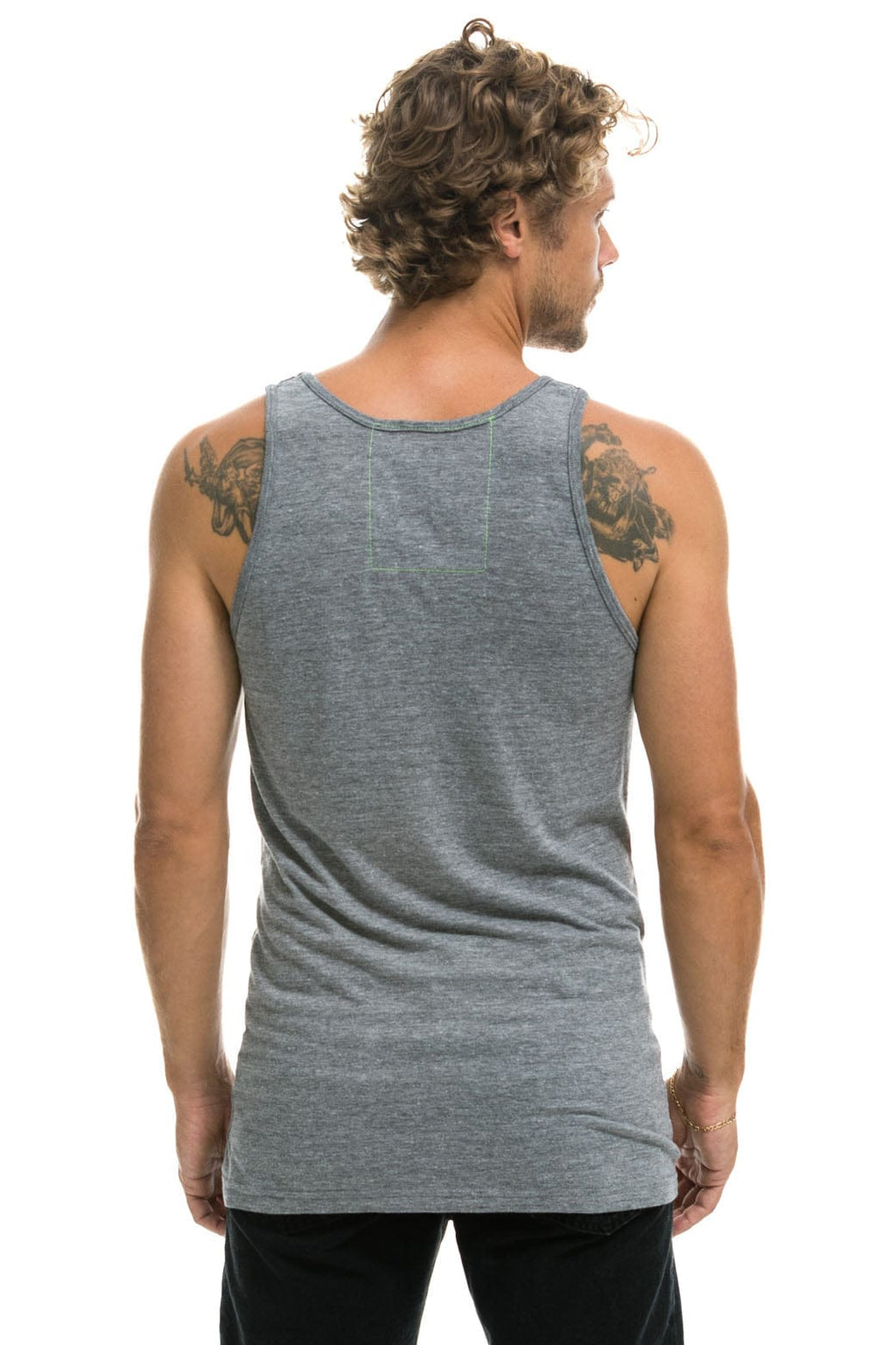 Retro MENS LOGO TANK - HEATHER GREY