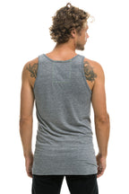 Retro MENS LOGO TANK - HEATHER GREY