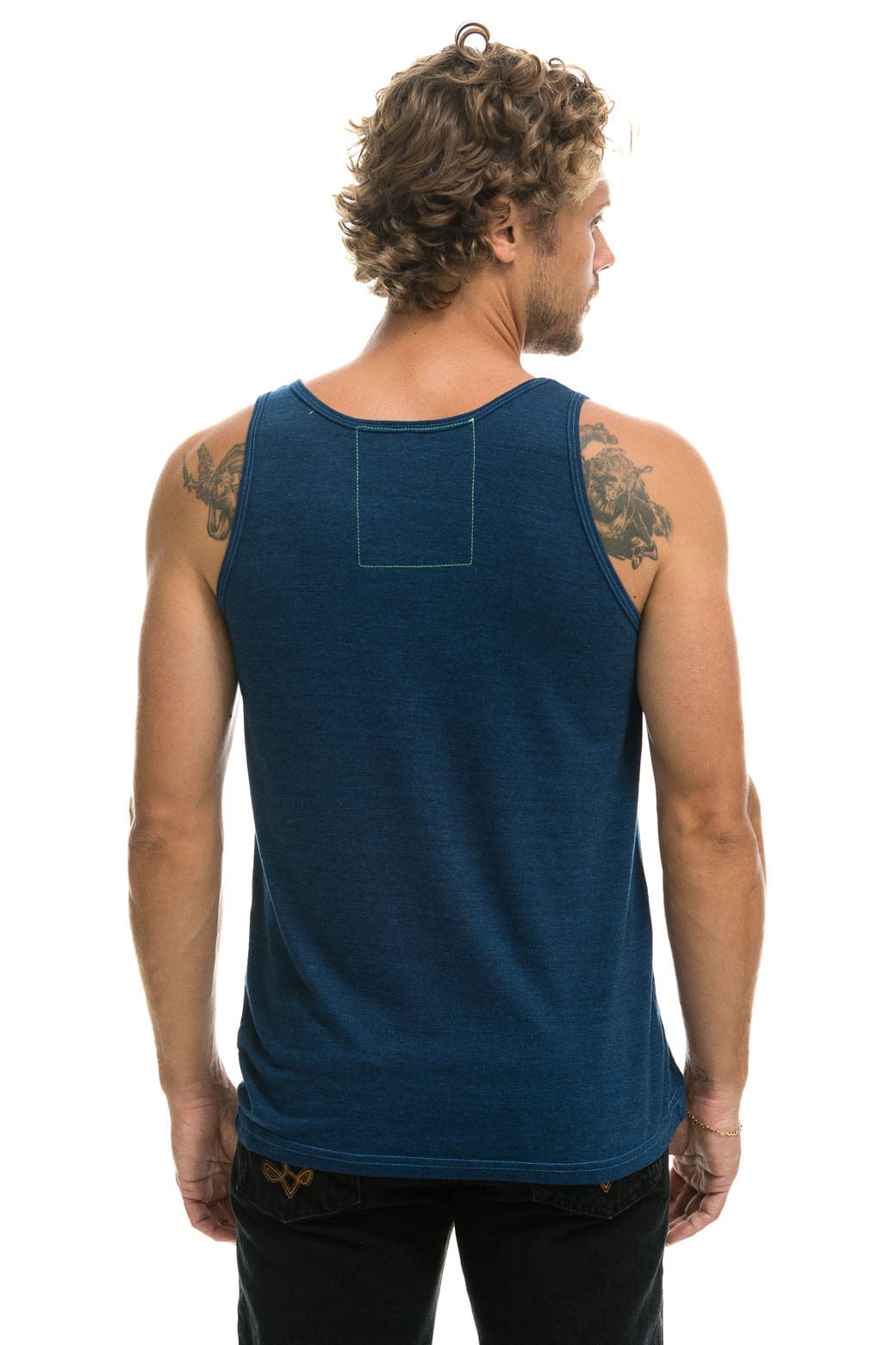 Retro MENS LOGO TANK - NAVY