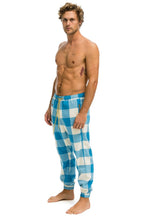 Retro UNISEX PLAID LODGE PANT - SKY PLAID