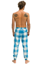 Retro UNISEX PLAID LODGE PANT - SKY PLAID