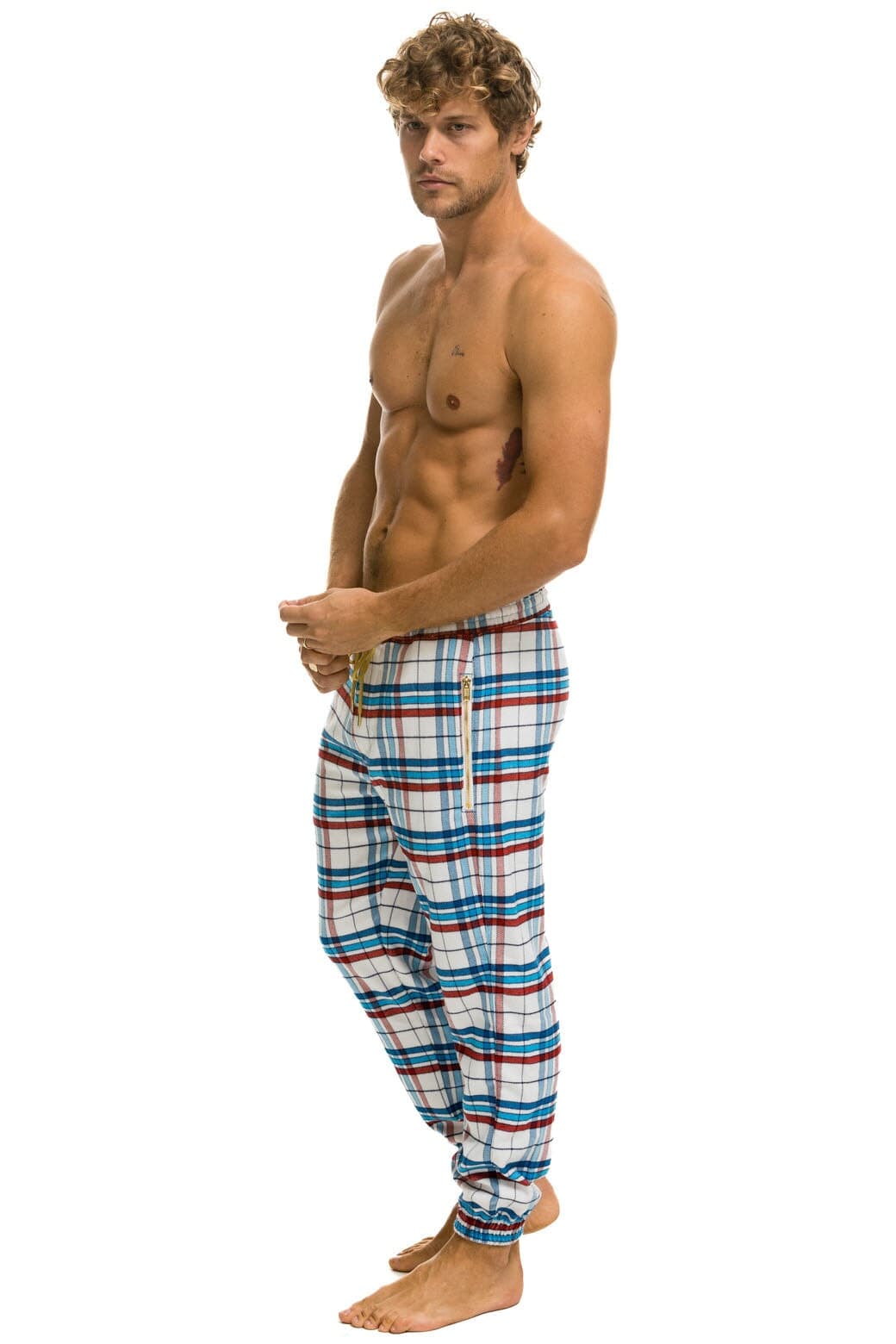 Retro UNISEX PLAID LODGE PANT - MONTAUK PLAID