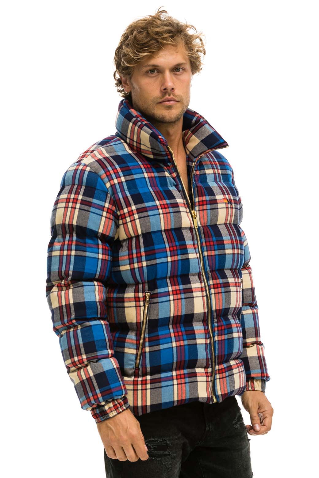 Retro UNISEX PLAID TRAVELER JACKET - PATRIOT PLAID
