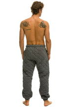 Retro QUILTED SWEATPANTS - HEATHER GREY