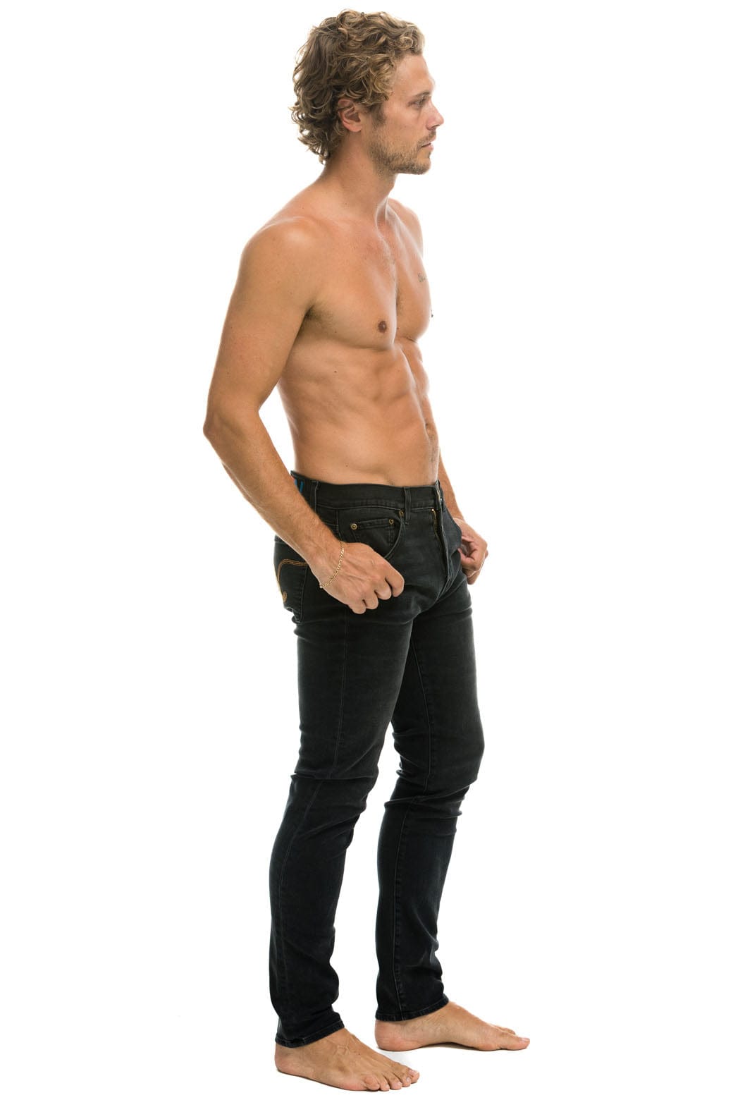 Retro MENS SLIM FIT SURFER DENIM JEAN - VINTAGE BLACK