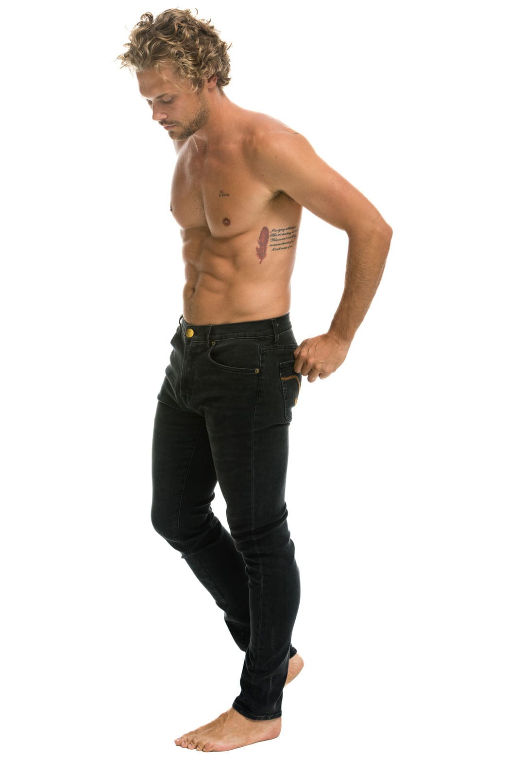 Retro MENS SLIM FIT SURFER DENIM JEAN - VINTAGE BLACK