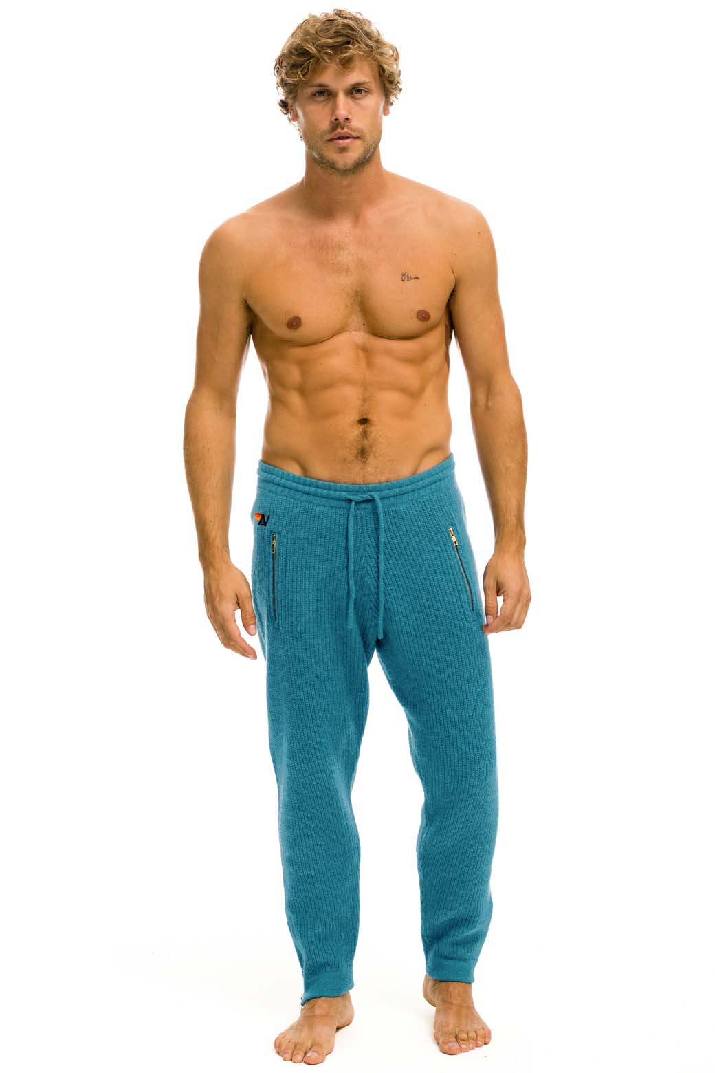 Retro MENS VINTAGE CABIN CASHMERE SWEATER PANT - COBALT