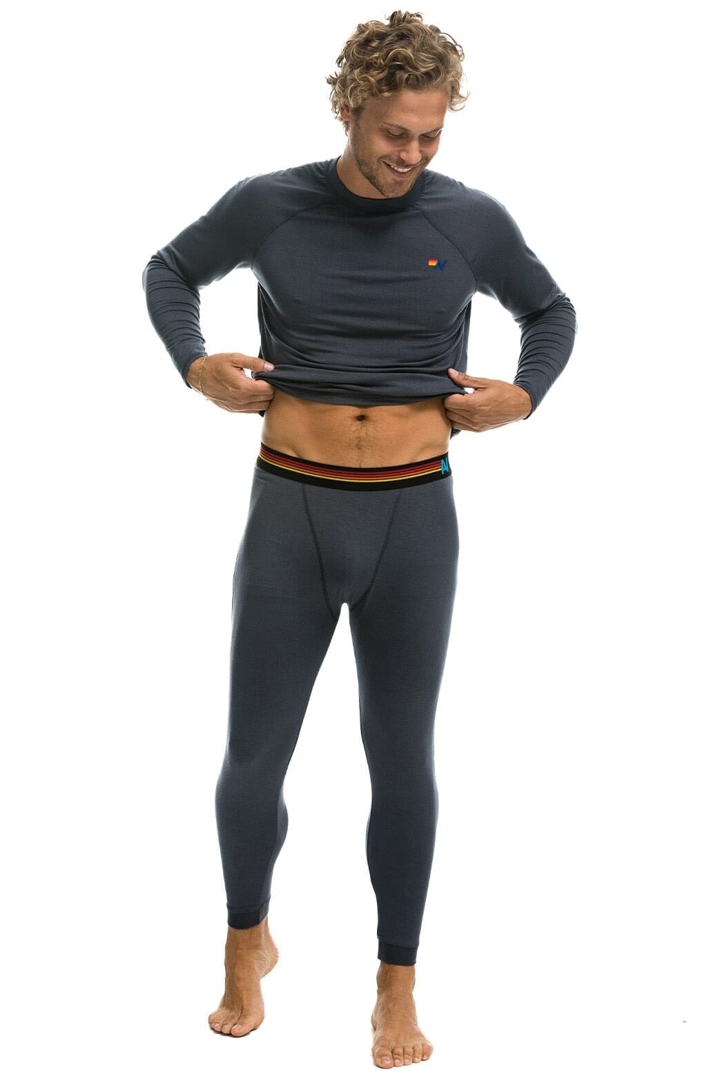 Retro MICRO MODAL BASE LAYER BOTTOM - TITANIUM