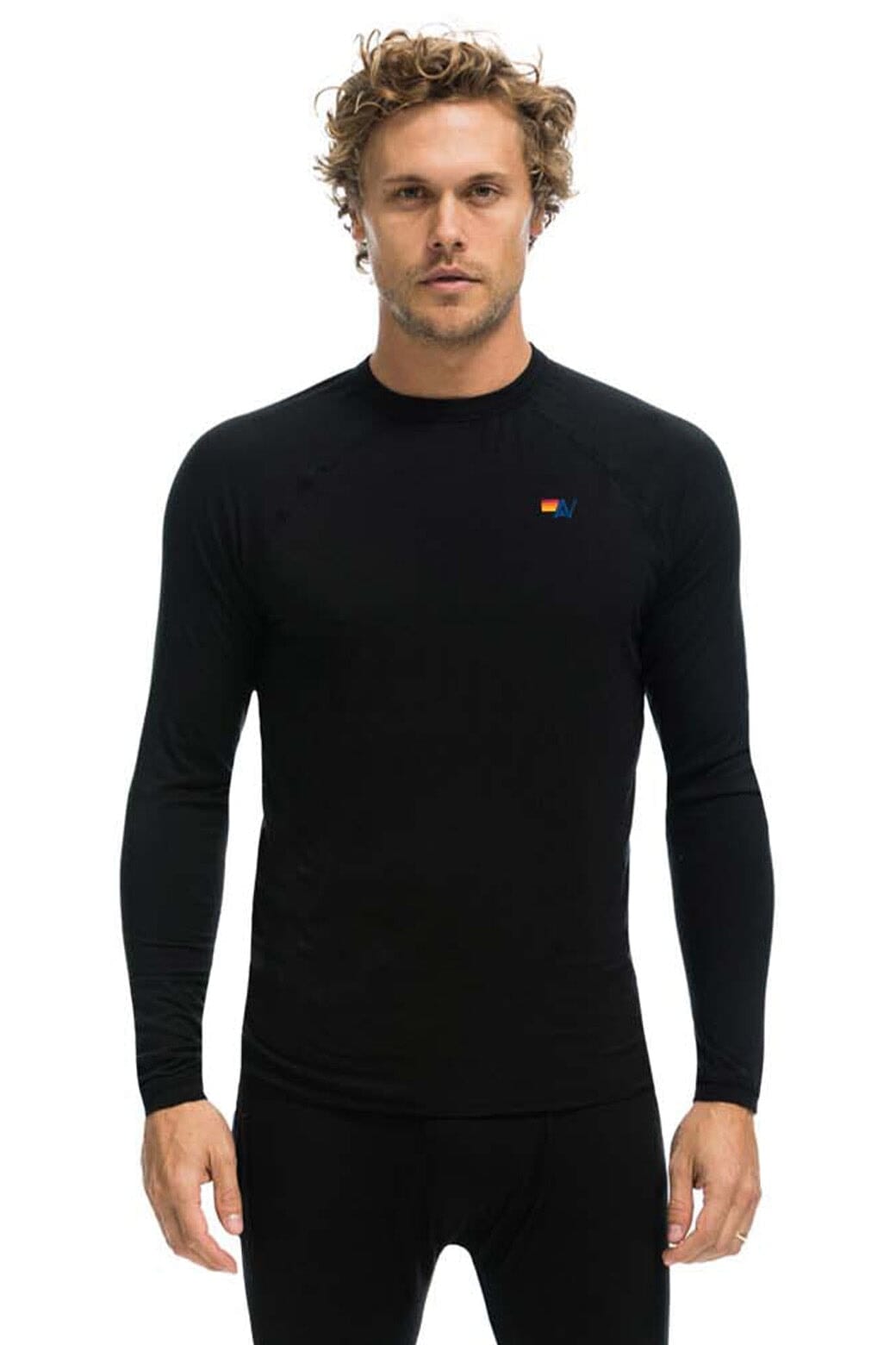 Retro MICRO MODAL BASE LAYER TOP - BLACK