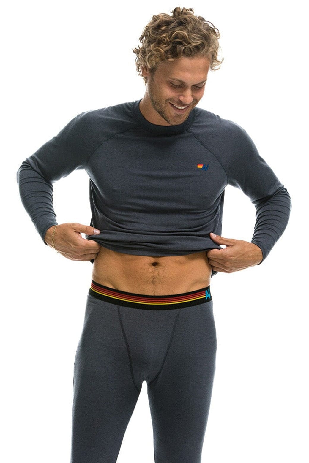 Retro MICRO MODAL BASE LAYER TOP - TITANIUM