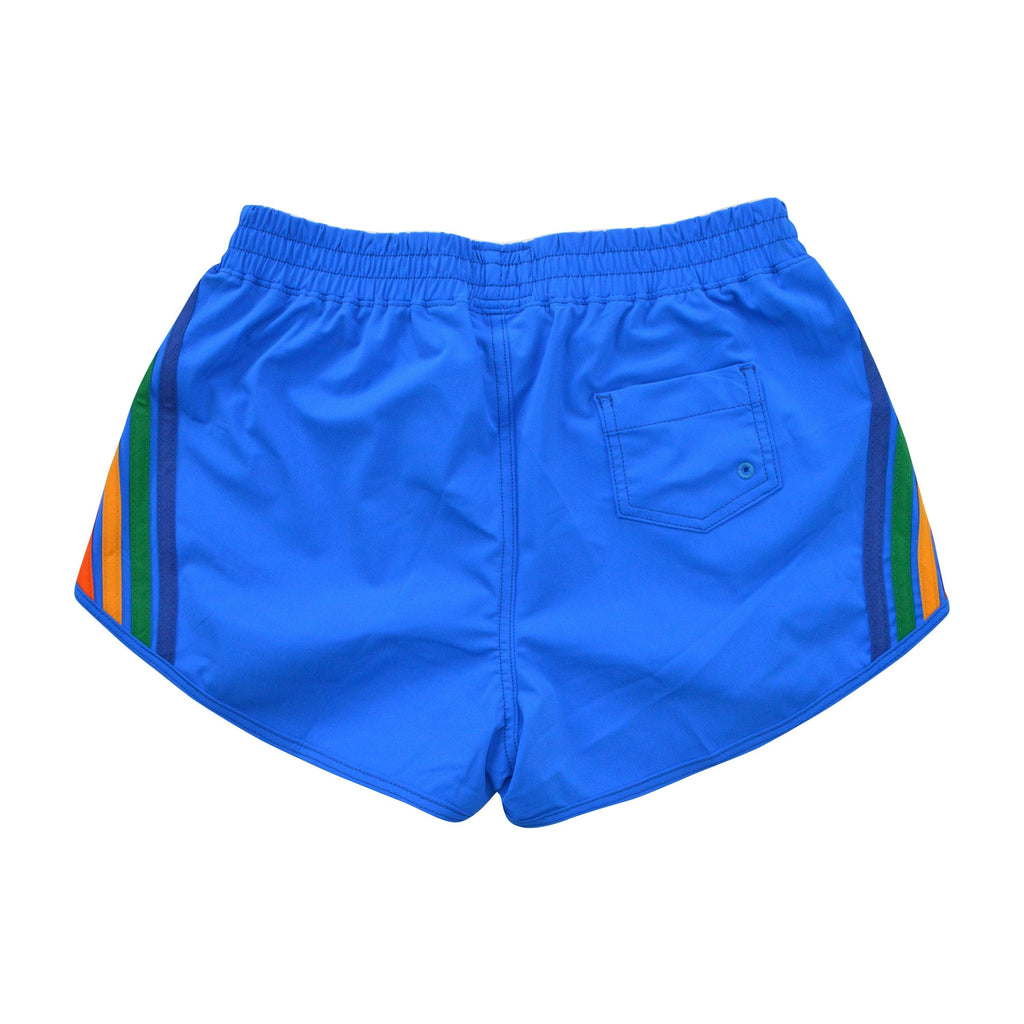 Retro WOMENS 5 STRIPE FLEX BOARD SHORTS - PARROT RAINBOW