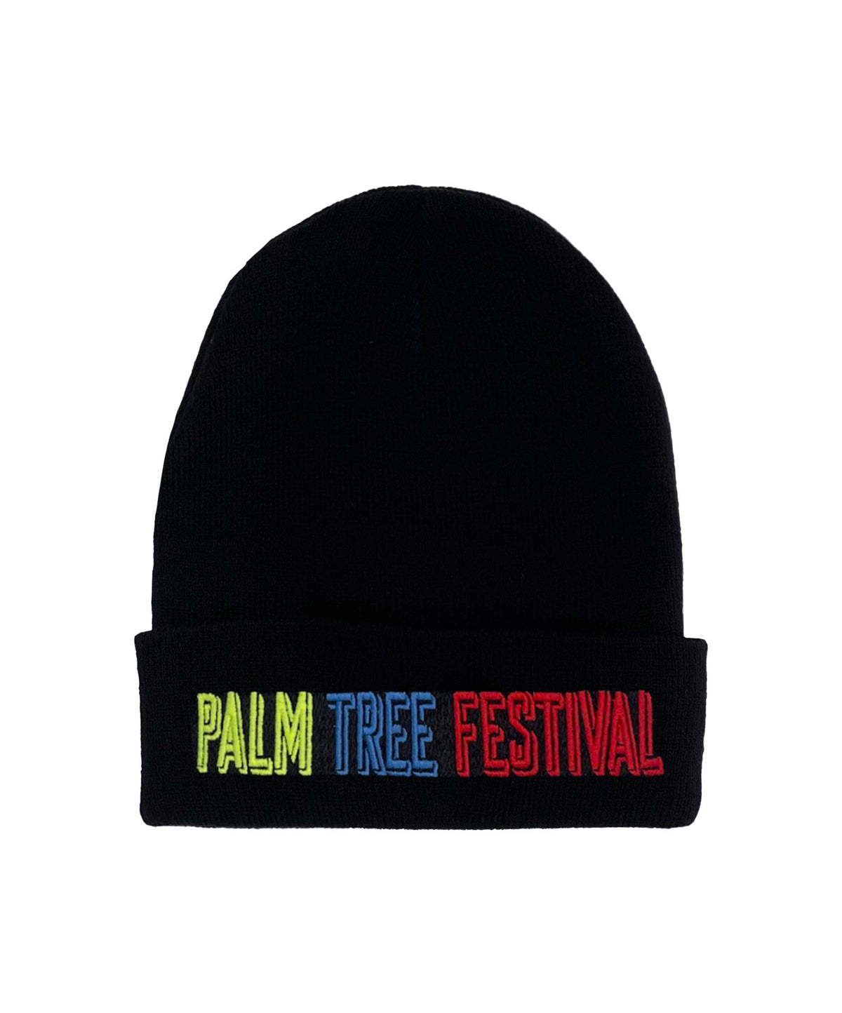 Retro PALM TREE FESTIVAL ASPEN 2023 BEANIE - BLACK