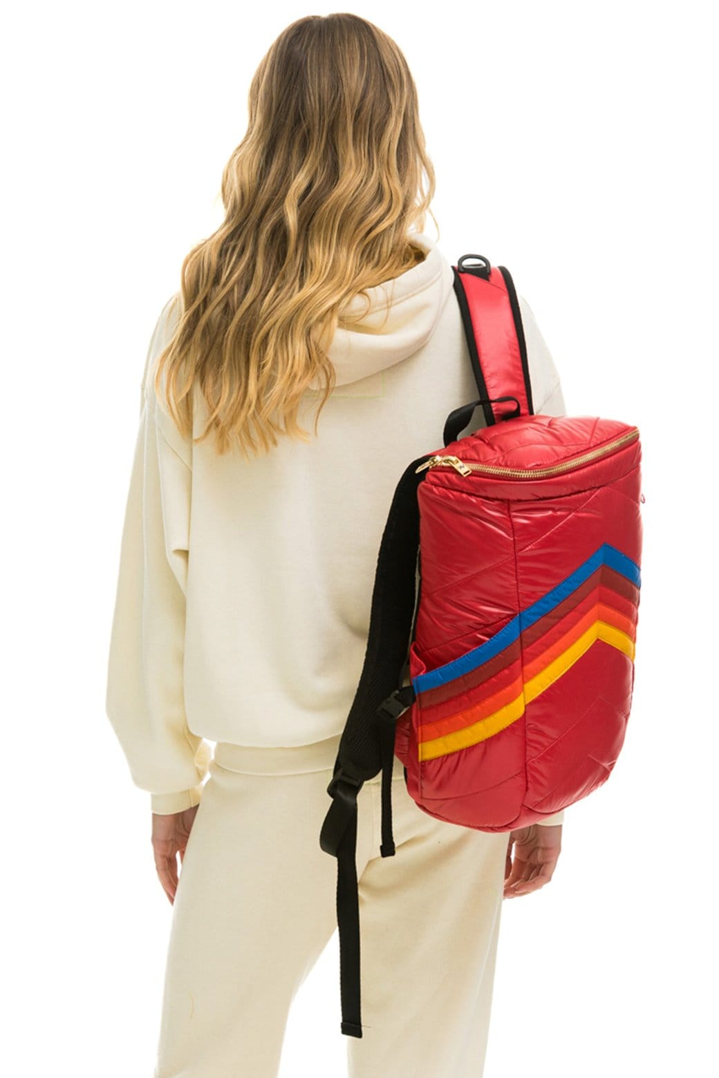 Retro PEAK PUFFER BACKPACK - CHERRY GLOSSY